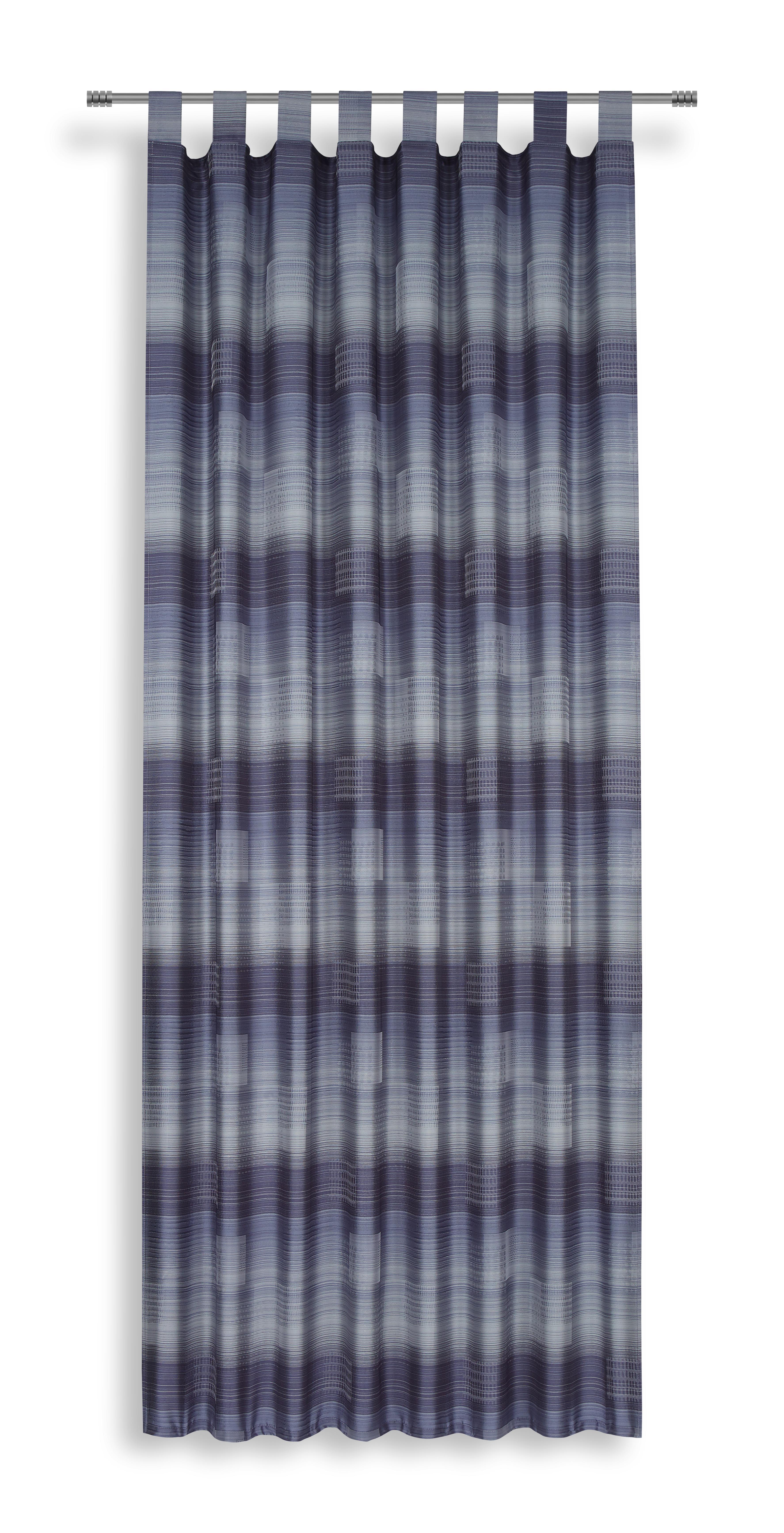Kombivorhang Aliah - Blau, MODERN, Textil (140/255cm) - Luca Bessoni