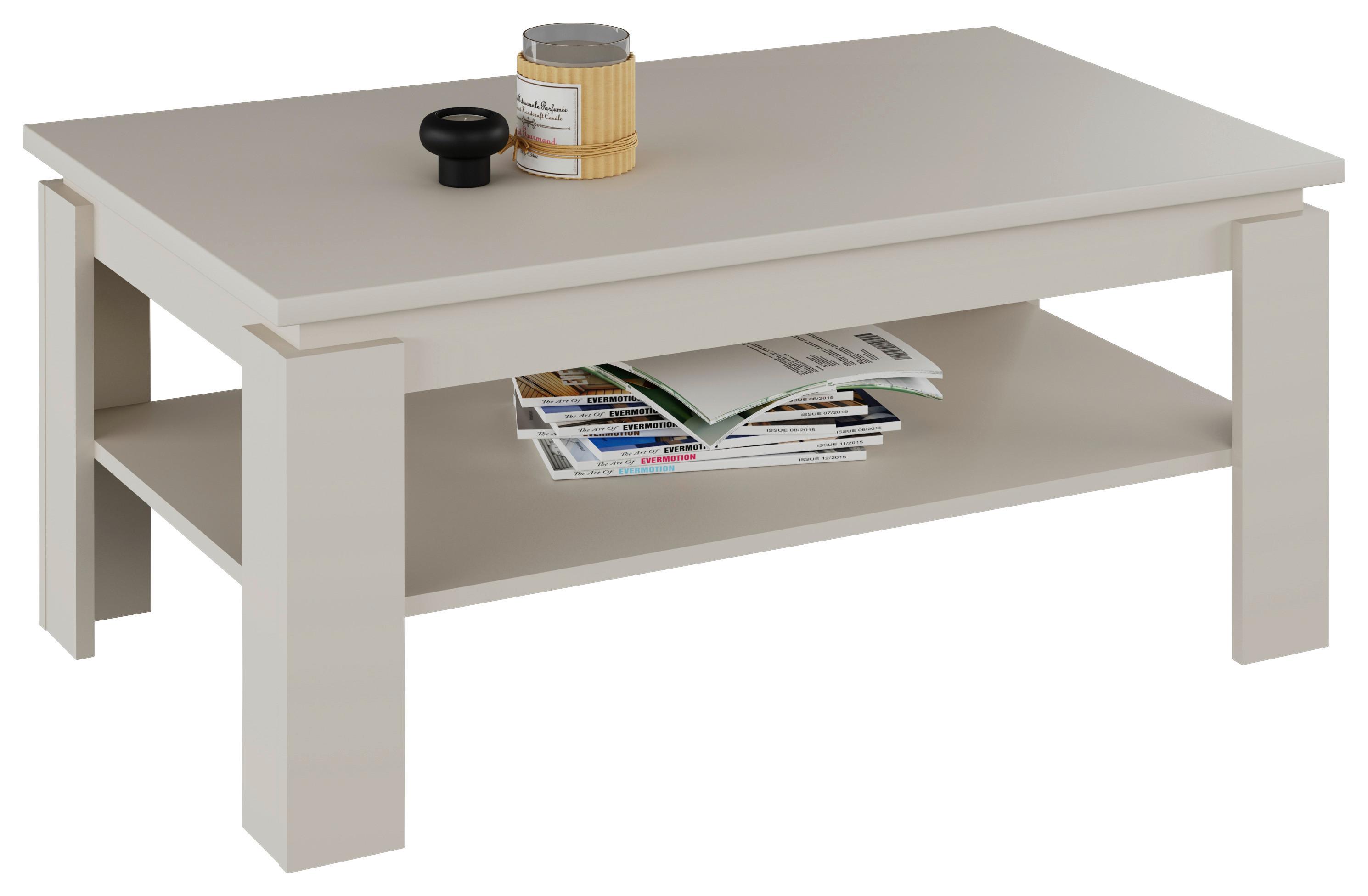 Couchtisch mit Ablagefach Nizza 2, Anthrazit - Kaschmir, MODERN, Holzwerkstoff (100/45/60cm)