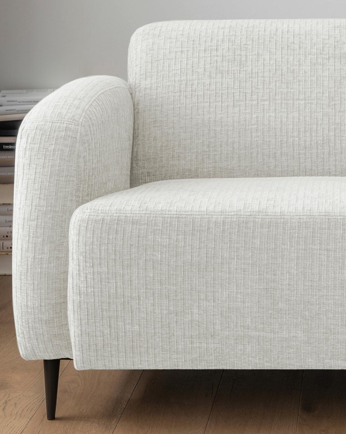 2-Sitzer-Sofa Marone Weiß B: 140cm - Schwarz/Weiß, MODERN, Textil (140/76/90cm) - Livetastic