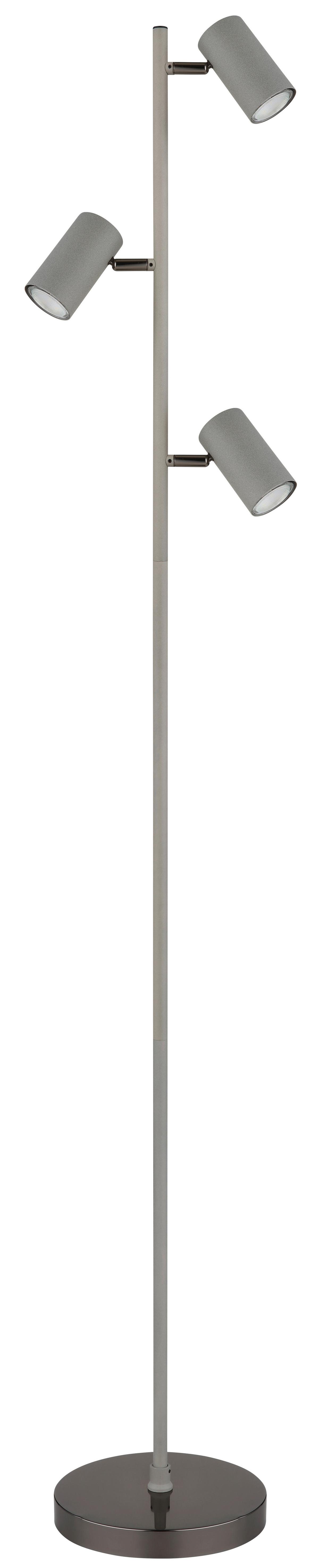 Stehleuchte 57911ss - Schwarzchrom/Grau, Design, Kunststoff/Metall (21,5/23/154cm) - Globo
