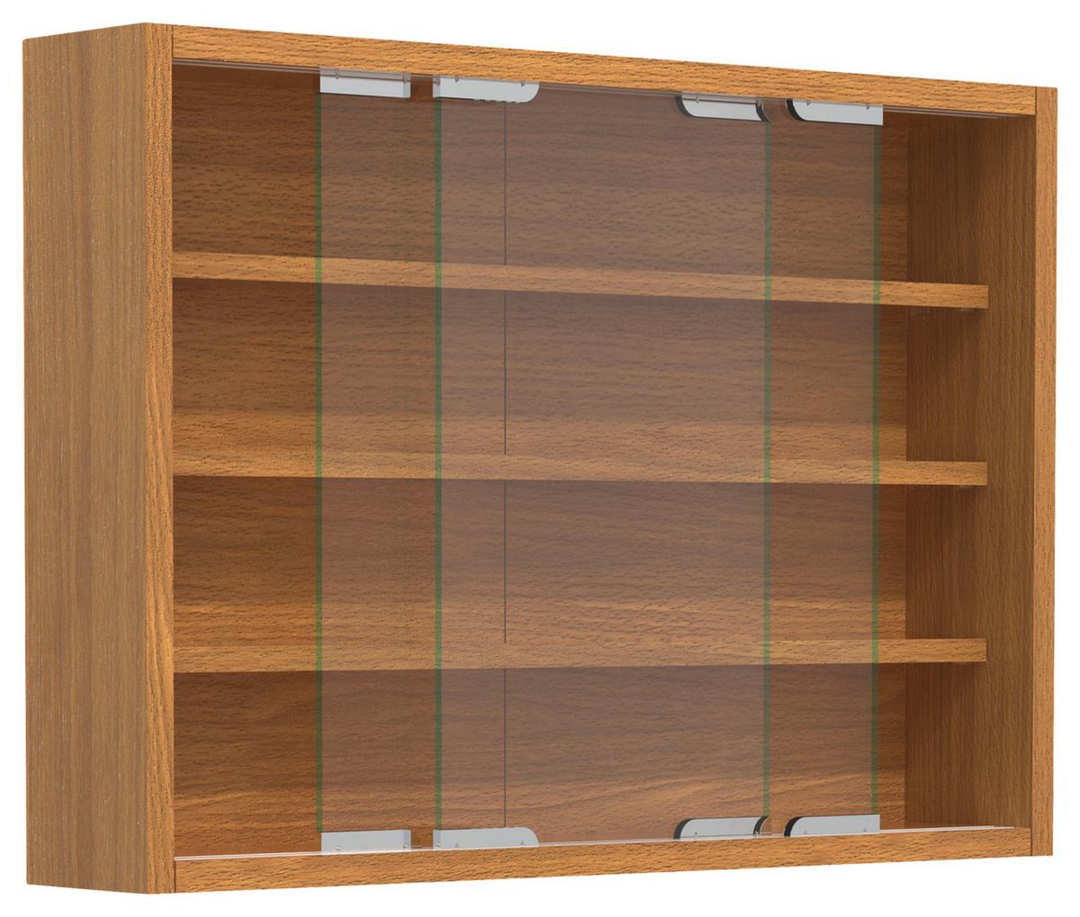 Hängevitrine Agisa M B: 57 cm Buchefarben - Buchefarben, MODERN, Glas/Holzwerkstoff (57/40/10cm) - MID.YOU