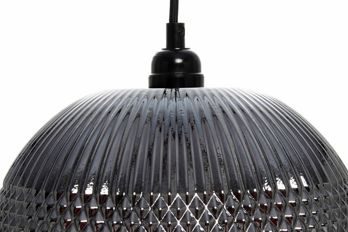 Hängeleuchte Neptun H: 26 cm 1-Flammig - Silberfarben/Grau, Trend, Glas (25/26/25cm) - Kayoom