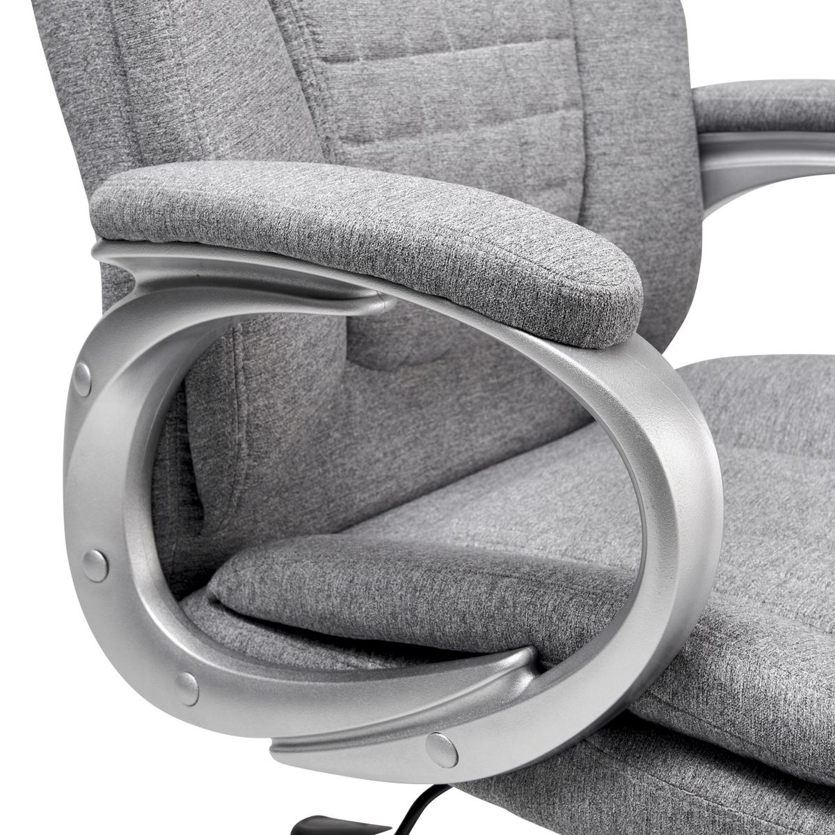 Drehstuhl Orleans - Silberfarben/Hellgrau, LIFESTYLE, Kunststoff/Textil (61/109-119/71cm) - MID.YOU