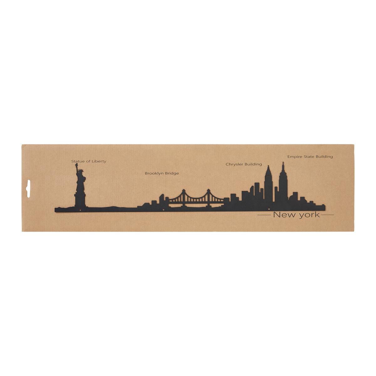 DEKORACE NA ZEĎ SKYLINE - černá, Konvenční, kov (55/10cm) - Modern Living