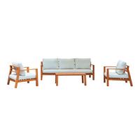 Dining-Loungeset Orla - Eichefarben/Braun, MODERN, Metall (223,5/89/73,5cm) - Ambia Garden