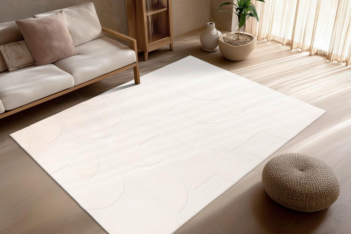 Flachwebteppich BxL: ca. 200x290 cm - Elfenbein, Basics, Textil (200/290cm) - Kayoom