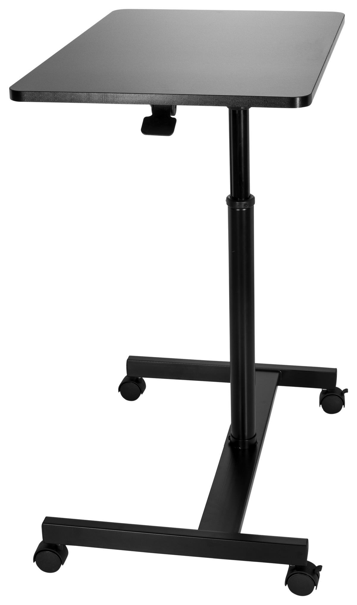 Stehpult Stand Vm-su Höhenverstellbar Schwarz - Schwarz, Basics, Holzwerkstoff/Metall (70/48/80-114cm) - MID.YOU