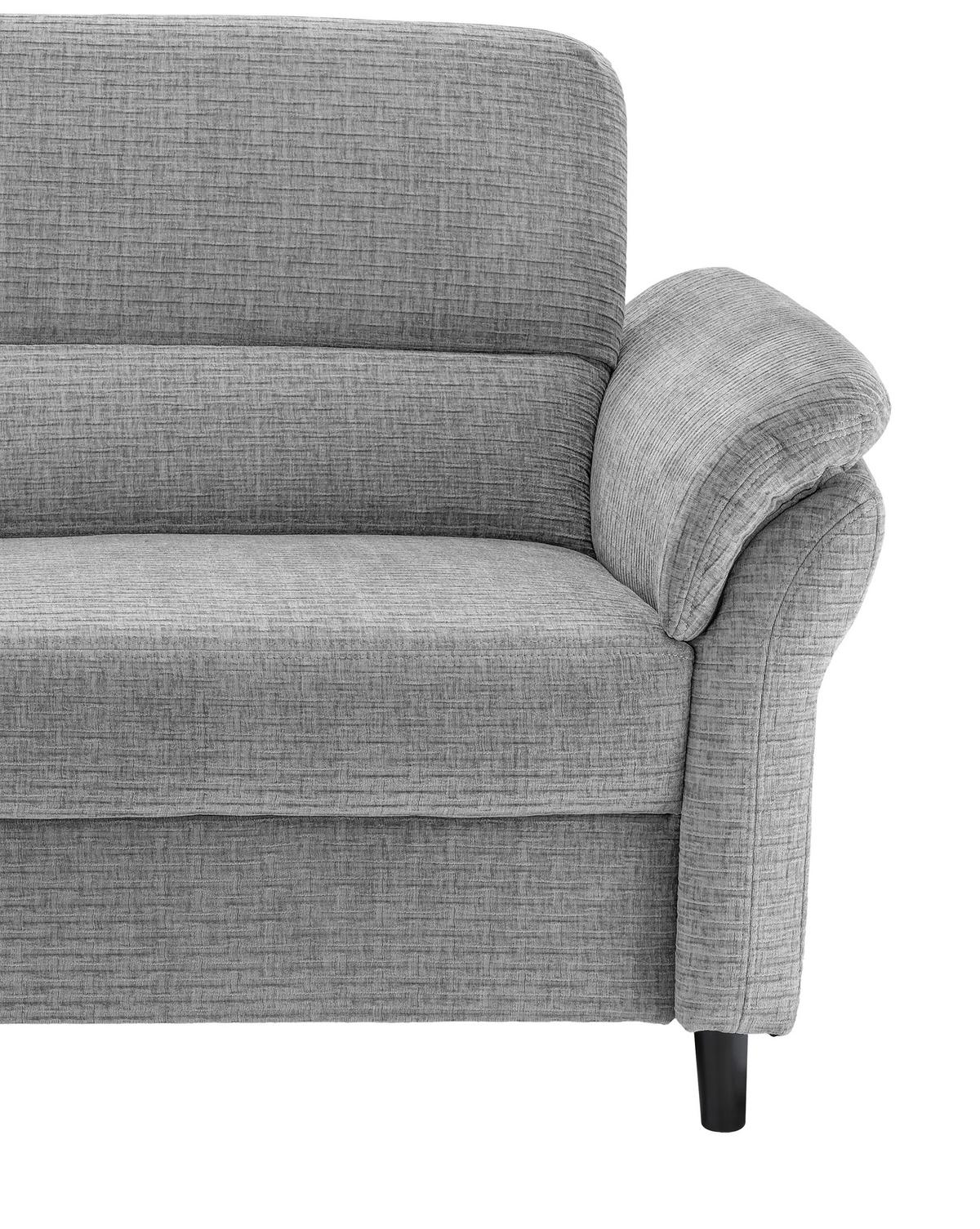 3-Sitzer-Sofa Cavoli, Grau L B: 192 cm - Schwarz/Grau, MODERN, Textil (192/90/89cm) - Livetastic