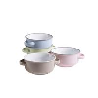 Suppentasse Steinzeug Maila 4er- Set D: 23 cm - Hellrosa/Hellgrau, Basics, Keramik (23cm) - Mäser