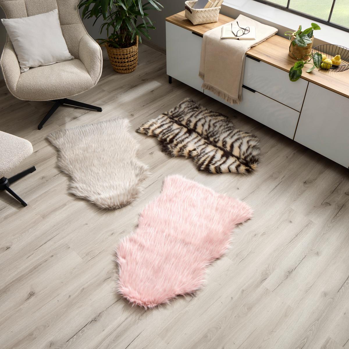 KUNSTFELL Tiger, waschbar - Beigebraun, ROMANTIK / LANDHAUS, Textil (90/60cm) - James Wood