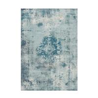 Flachwebeteppich Vintage 8403 Petrol, 140x200 Cm - Petrol, KONVENTIONELL, Textil (140/200cm)