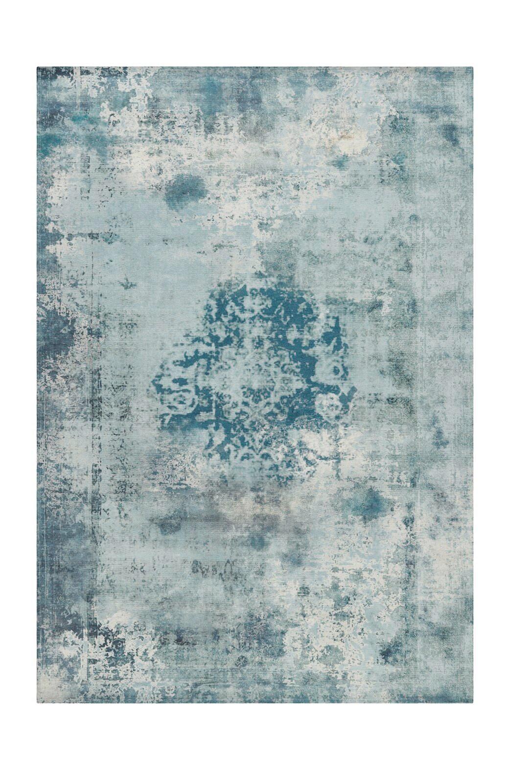 Flachwebeteppich Vintage 8403 Petrol, 140x200 Cm