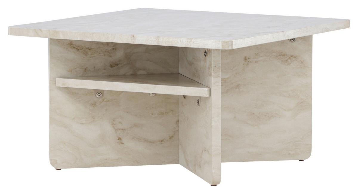 Couchtisch Ålesund - Beige, Design, Holzwerkstoff (75/75/42cm) - Livetastic