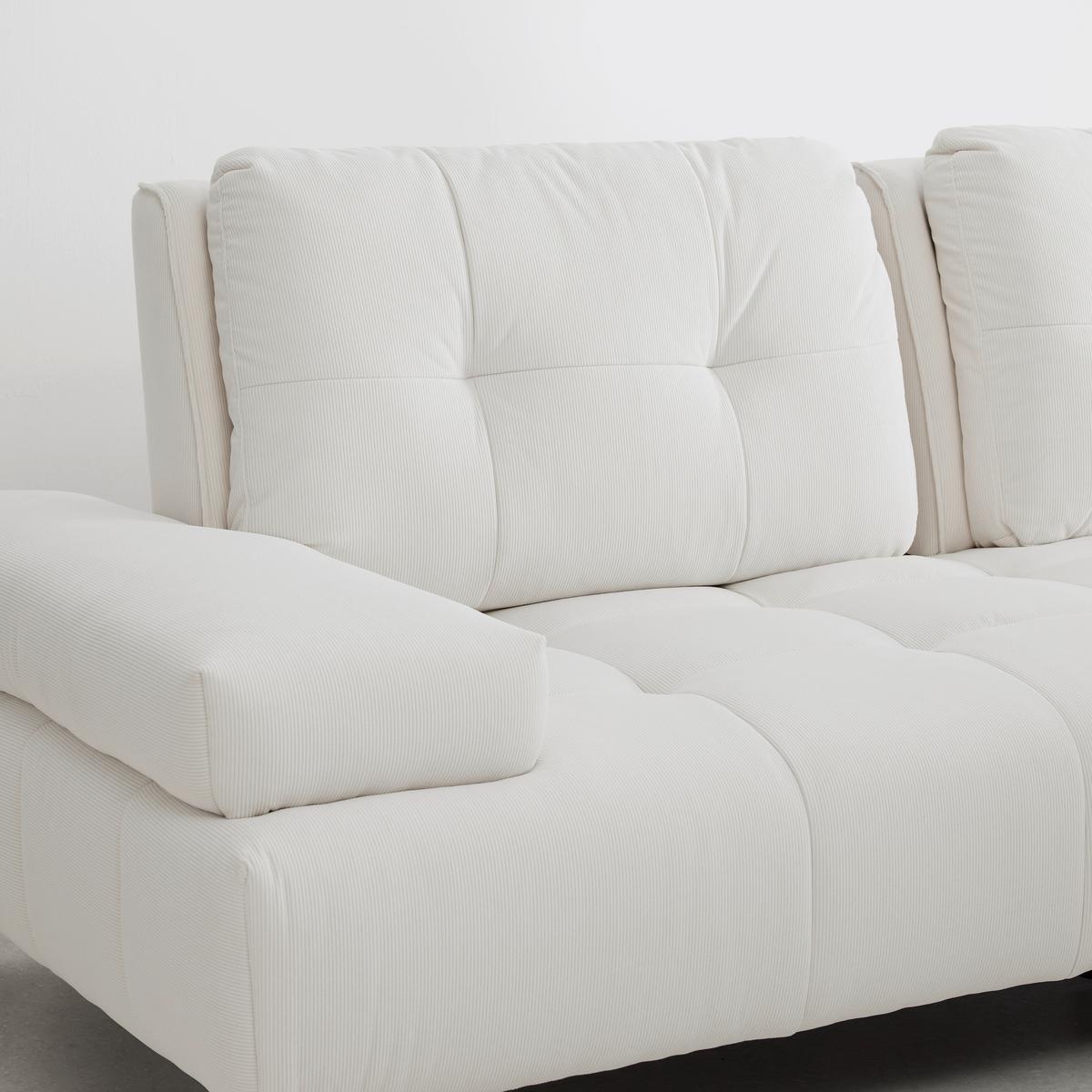 Sedací souprava ESTELLA krémová barva - krémová/tmavě šedá, Moderní, kov/dřevo (326/85/270cm) - Bessagi Home