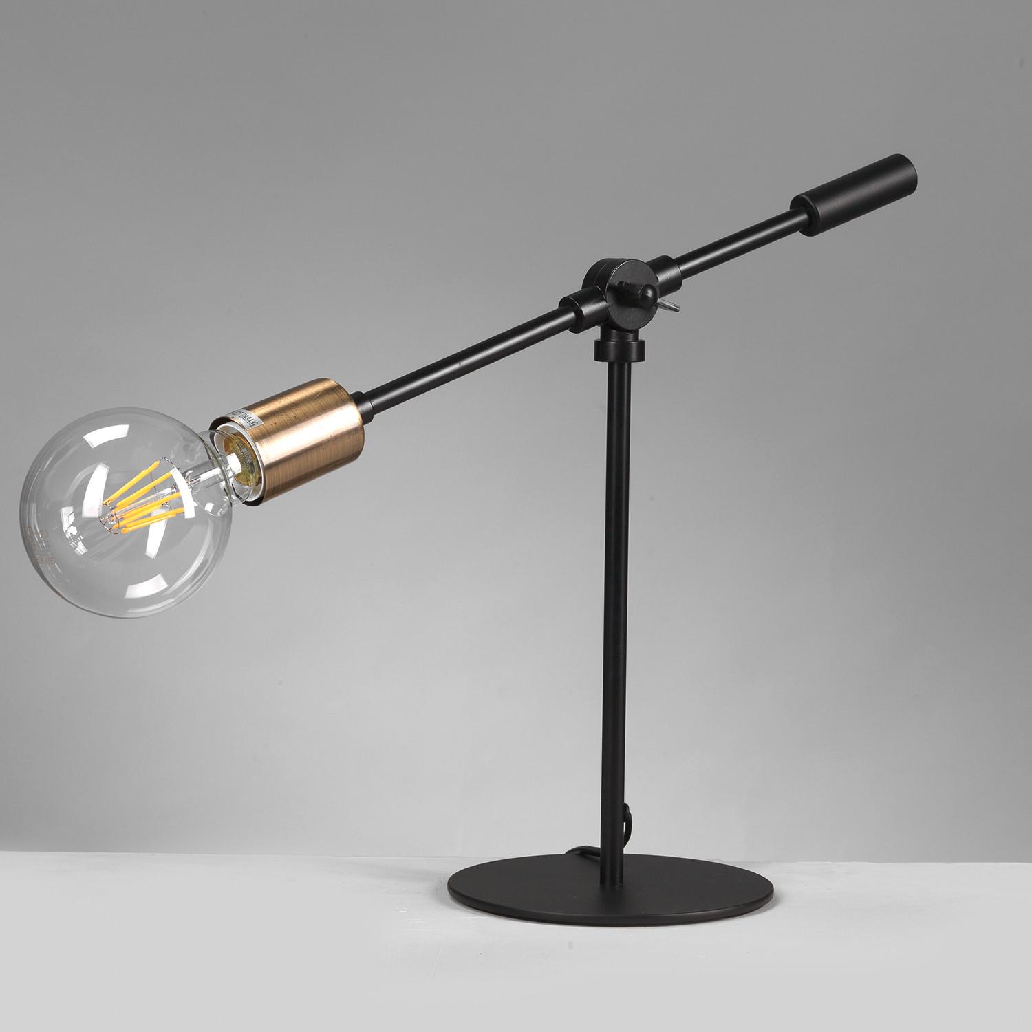 Tischleuchte 4879/Lgn - Goldfarben/Schwarz, Design, Metall (55/15/45cm)
