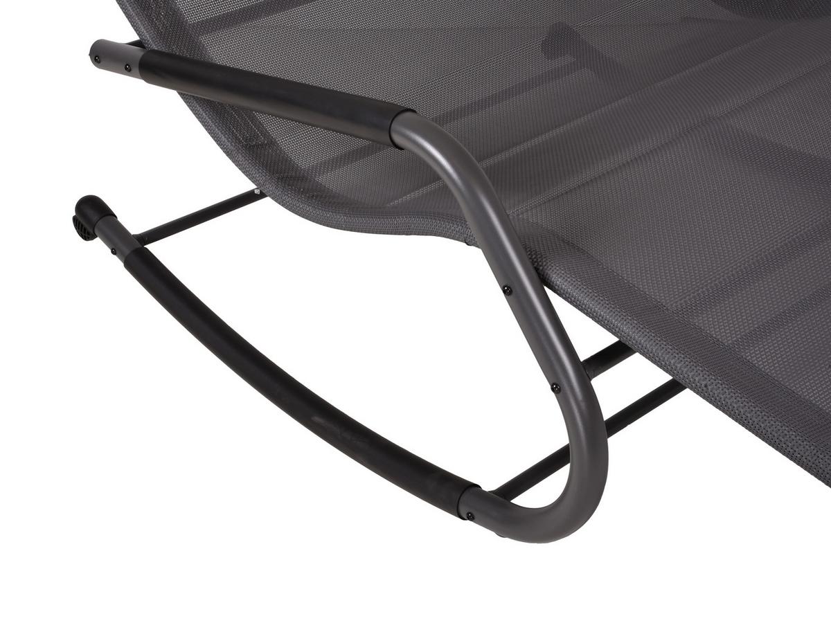 Gartenliege Serifos - Anthrazit/Creme, Basics, Kunststoff/Metall (138/160/200cm) - Gardenson