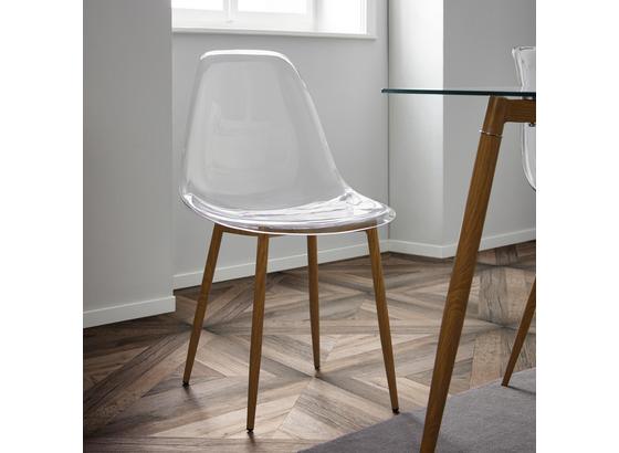 Jedálenská Stolička Vinnie - hnedá/transparentné, Moderný, kov/plast (47/83,5/52cm) - Modern Living Jedálenská Stolička Vinnie - hnedá/transparentné, Moderný, kov/plast (47/83,5/52cm) - Modern Living
