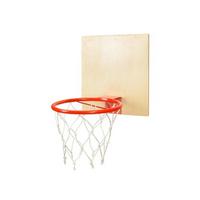 Basektballkorb mit Netz und Platte - Birkefarben, Basics, Holz (38/38cm) - CLIFF