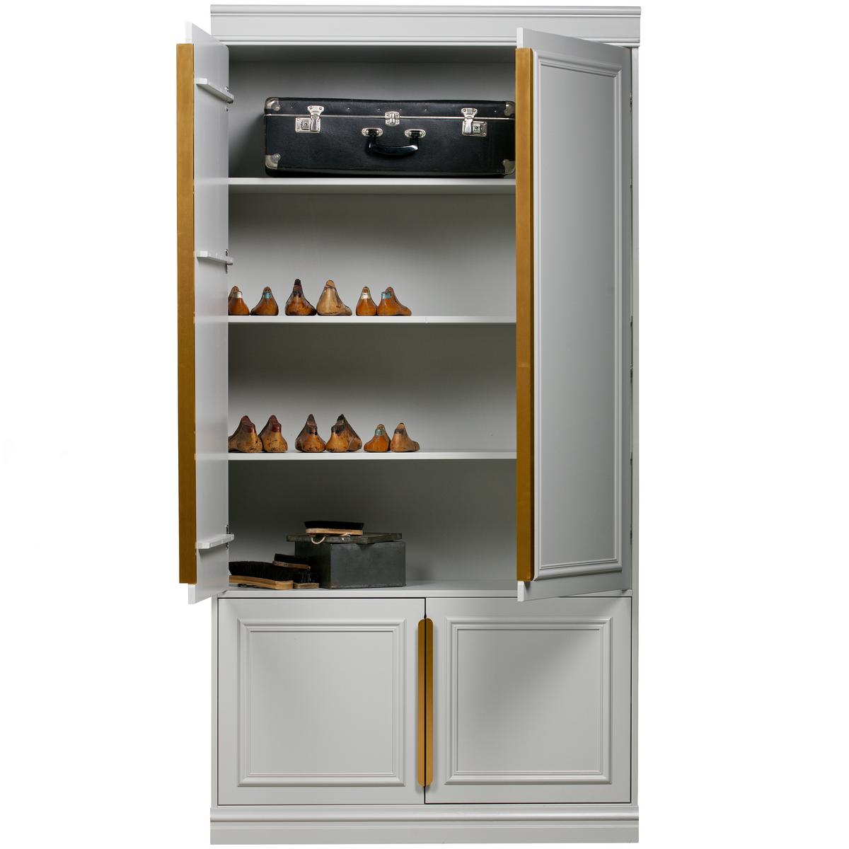 DREHTÜRENSCHRANK Organize Grau B: 110cm - Grau, Basics, Holz (110/215/44cm) - MID.YOU
