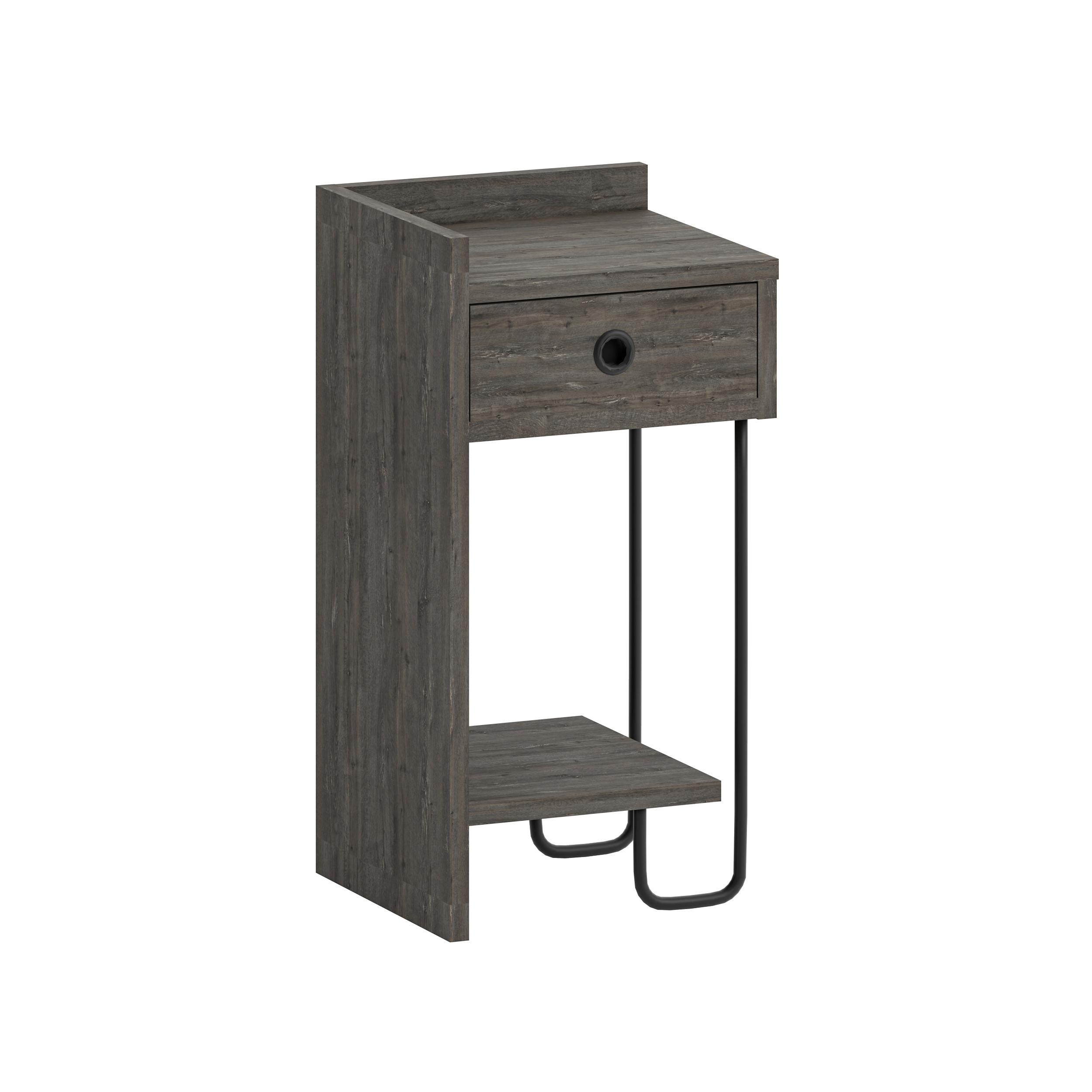 Kindernachtkästchen Sirius Dunkelbraun/schwarz B: 32 Cm - Dunkelbraun, Design, Holzwerkstoff (32/61/30cm) - Livetastic