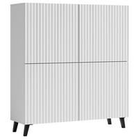 Vysoká komoda PHUKET š: 120 cm - čierna/biela, Design, kompozitné drevo/plast (120/132cm) - Livetastic