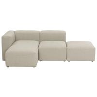 Ecksofa Lena Creme Flachgewebe - Creme, Design, Textil (160/250cm) - Max Winzer
