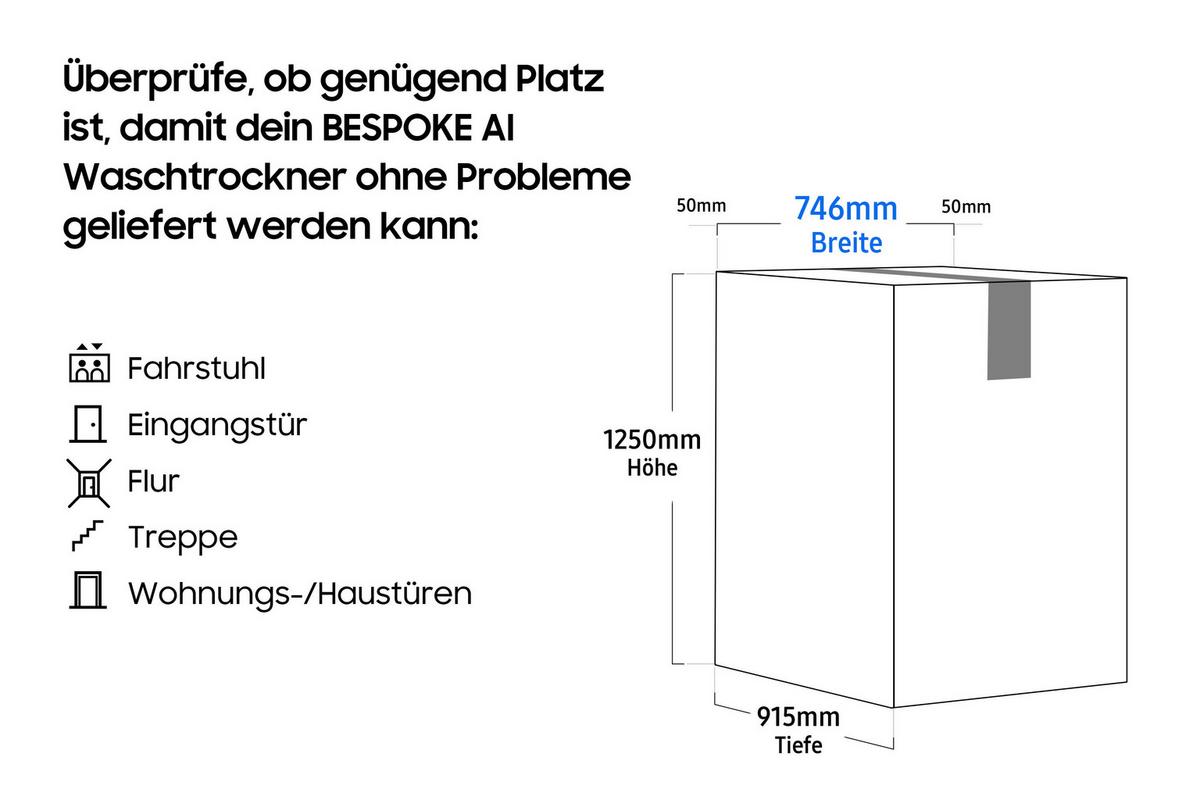 Waschtrockner Wd18db8995bzt2 Eekl: A, Füllmenge Ca. 11 Kg - Anthrazit, Basics, Glas/Kunststoff (60/85/65cm) - Samsung