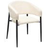 Armlehnstuhl Juliana Beige/Schwarz Echtholz-Beine - Beige/Schwarz, LIFESTYLE, Holz/Textil (50/82/59cm) - MID.YOU