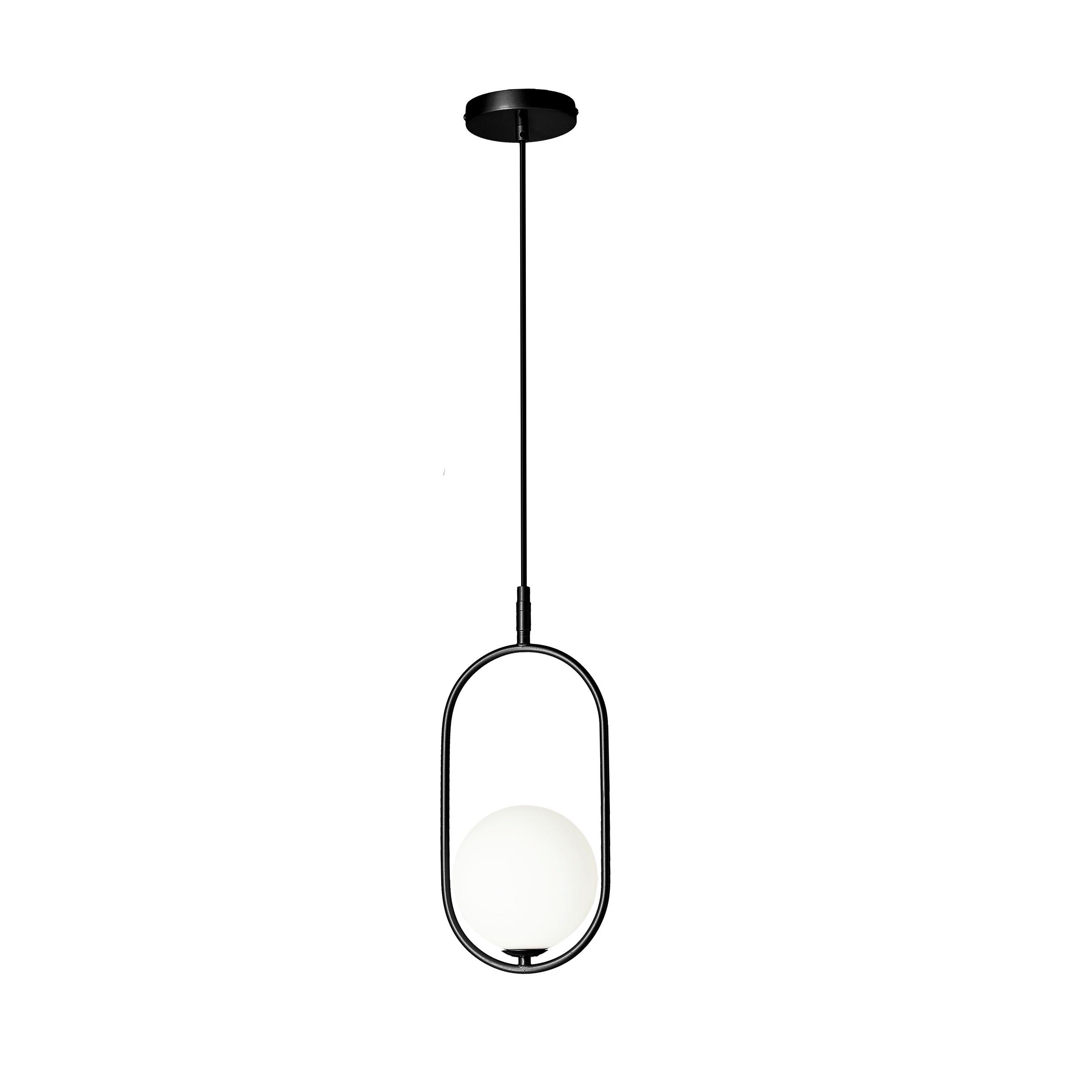 Pendelleuchte 31-10148 Cordel - Schwarz/Weiß, Design, Metall (18.5/15/120cm)