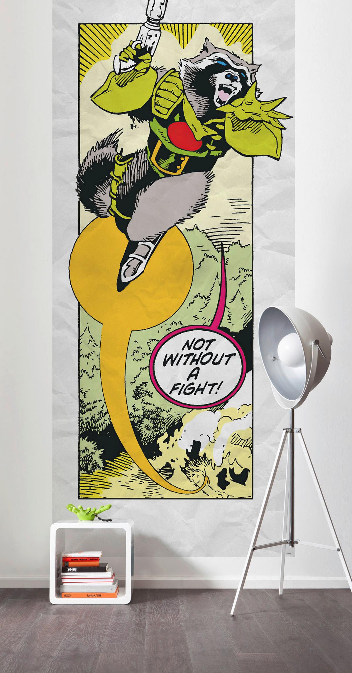 Fototapete Guardians Retro Rocket Raccoon - Multicolor, Trend (100/250cm)