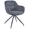 ŽIDLE S PODRUČKAMI NADJA - šedá/černá, Moderní, kov/textil (62/83/63cm) - Mömax