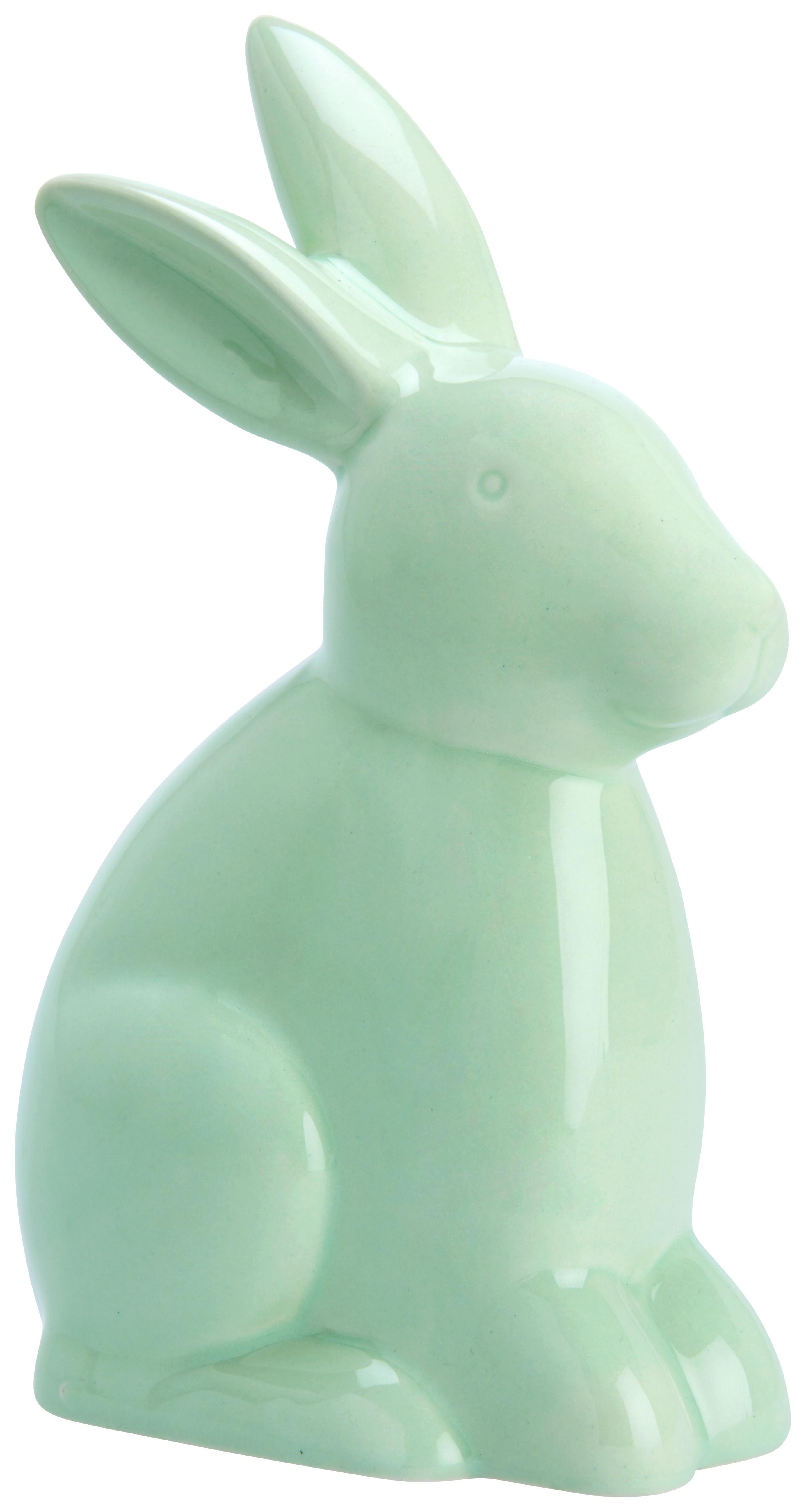 Zajíc Dekorační Hase I - mátově zelená, Basics, keramika (13,2/7,2/20cm)