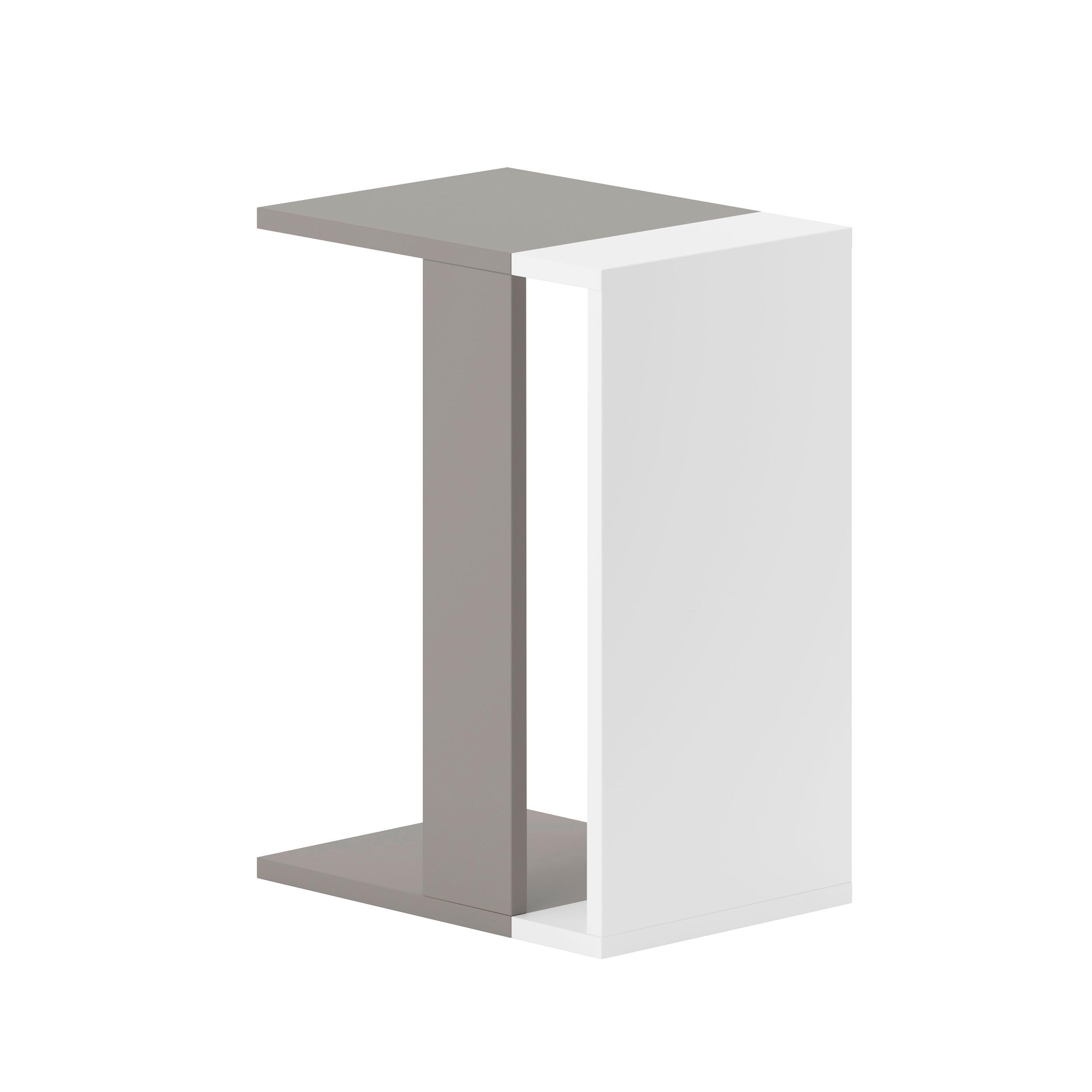 Couchtisch Zetti Weiß/mokka B: 40 Cm - Weiß/Mokka, Design, Holzwerkstoff (30/40/57cm) - Livetastic