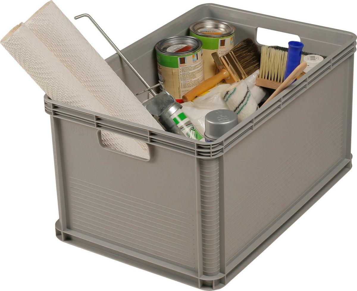 Euroboxen Robert Hellgrau 60x40x32 cm 64 L - Hellgrau, KONVENTIONELL, Kunststoff (60/40/32cm)