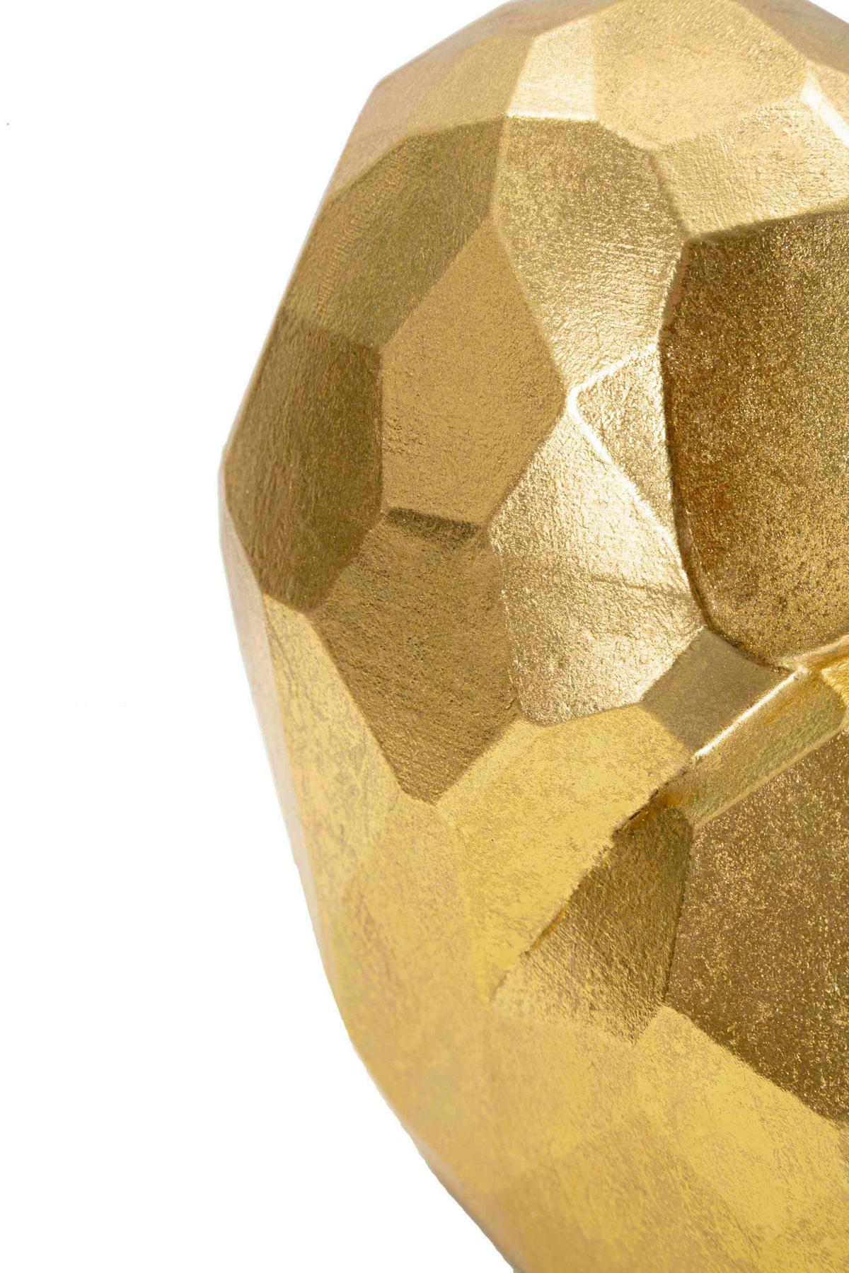 Vase Heart Gold Goldfarben B: 19 cm - Goldfarben, Basics, Kunststoff (19/18/9cm)