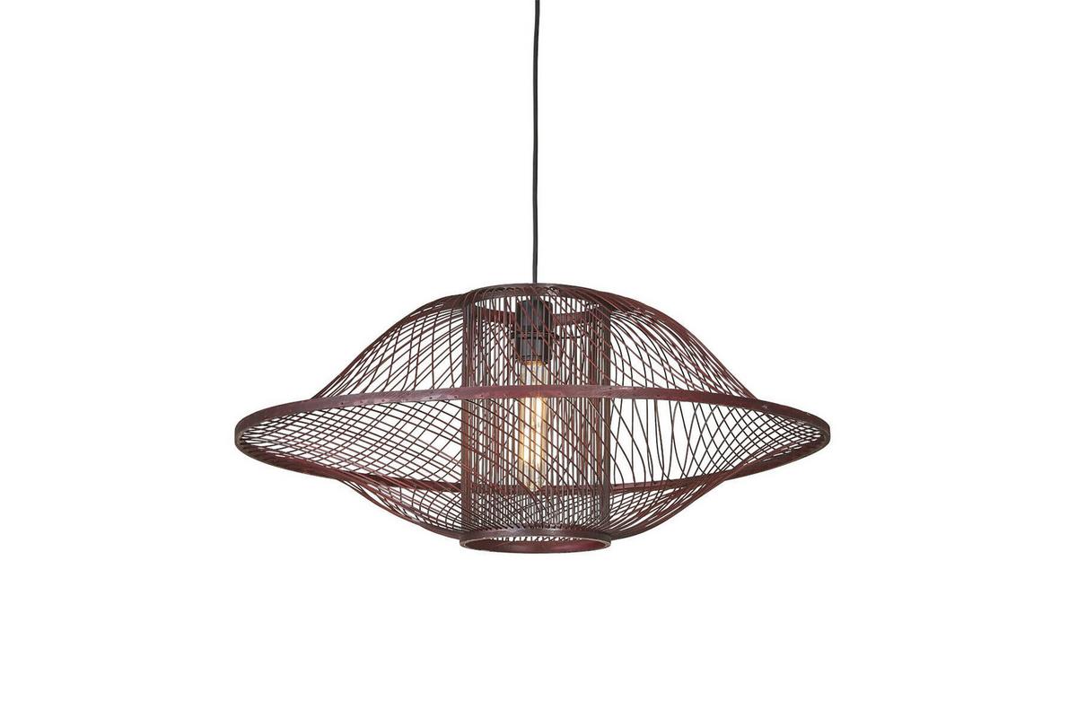 Hängeleuchte Maui - Rotbraun, Basics, Holz (70/30cm) - Good & Mojo