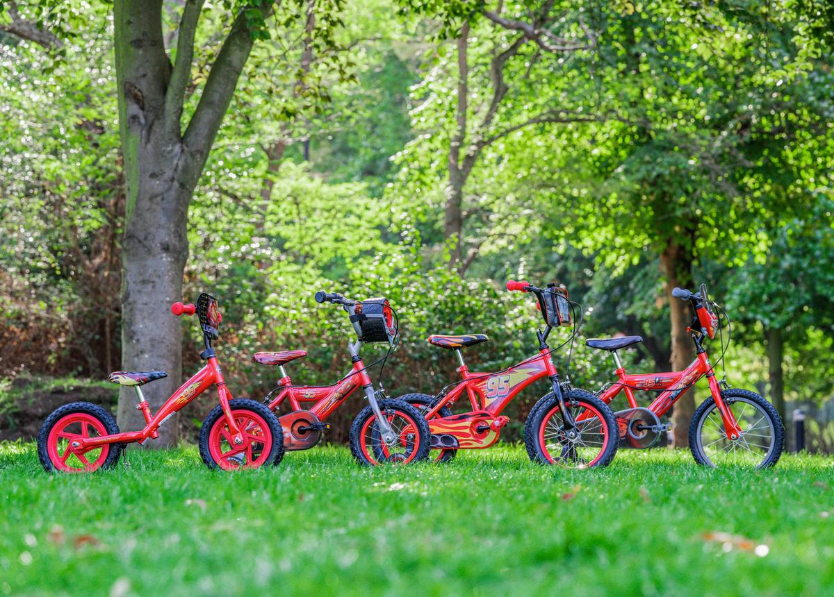 Kinderfahrrad Mit Stützrädern Cars 16 Zoll - Rot, Basics, Metall (54/78,1/106cm)