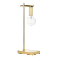 Tischleuchte Cross Bernsteinfarben L: 20 Cm - Bernsteinfarben/Cappuccino, KONVENTIONELL, Kunststoff/Metall (20/2/52cm)