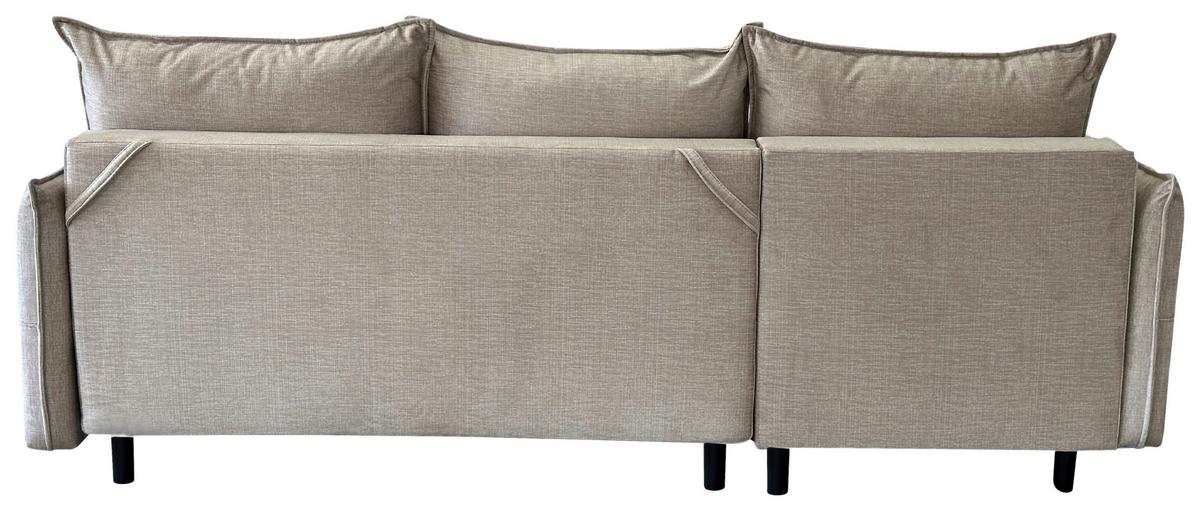 Ecksofa Melody - Beige/Schwarz, Design, Textil (170/235cm) - MID.YOU