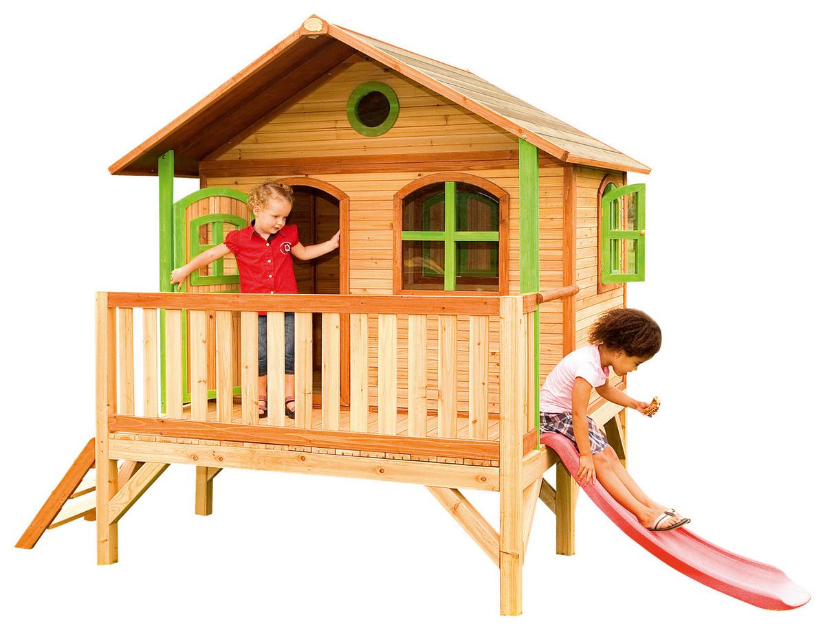 Spielhaus A030.040.00 - Rot/Weiß, KONVENTIONELL, Holz/Kunststoff (349/233/212cm) - Ambia Garden