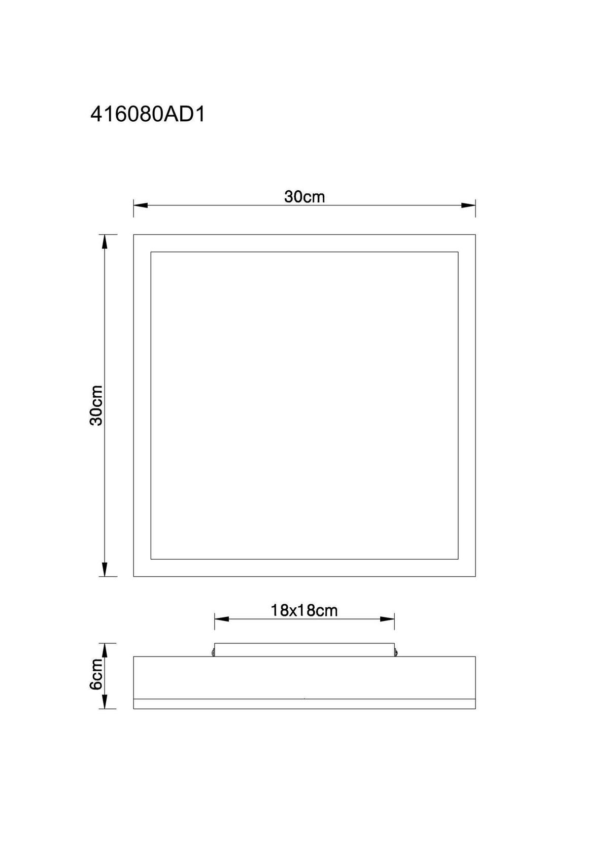 LED-Deckenleuchte Doro L: 30cm Silberfarben Weiß Dunkelgrau - Dunkelgrau/Silberfarben, KONVENTIONELL, Kunststoff/Metall (30/30/6cm) - Globo