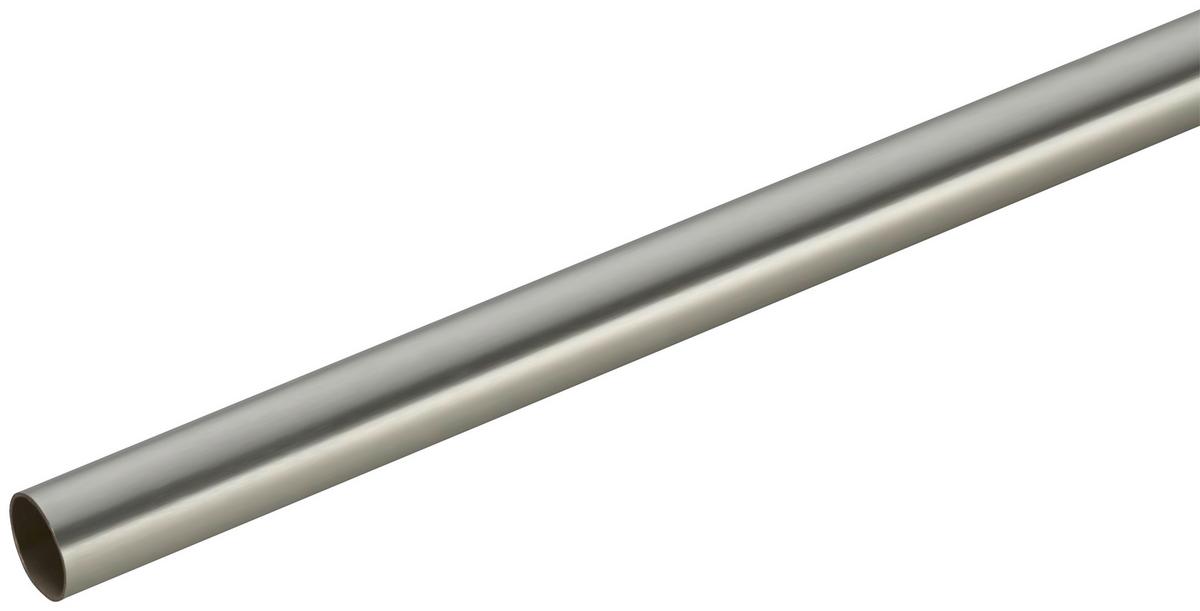 tyč na závesy Combi, 240cm - farba ušľachtilej ocele, kov (240cm) - Modern Living