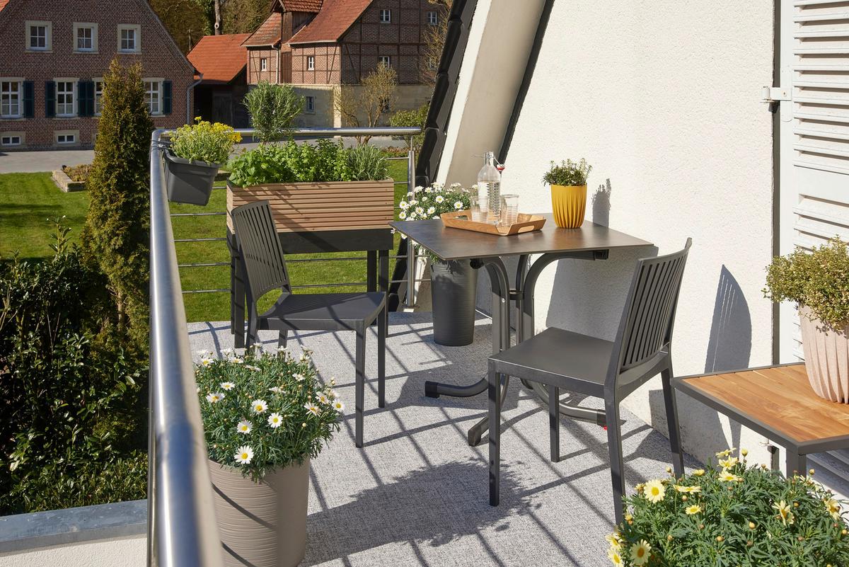 Gartensessel-set Lane - Anthrazit, Basics, Kunststoff (46/80/56cm) - Siena Garden