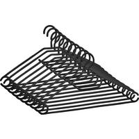 Sada vešiakov Clara 10 ks/bal. - čierna, plast (40,8/20,5cm) - Based