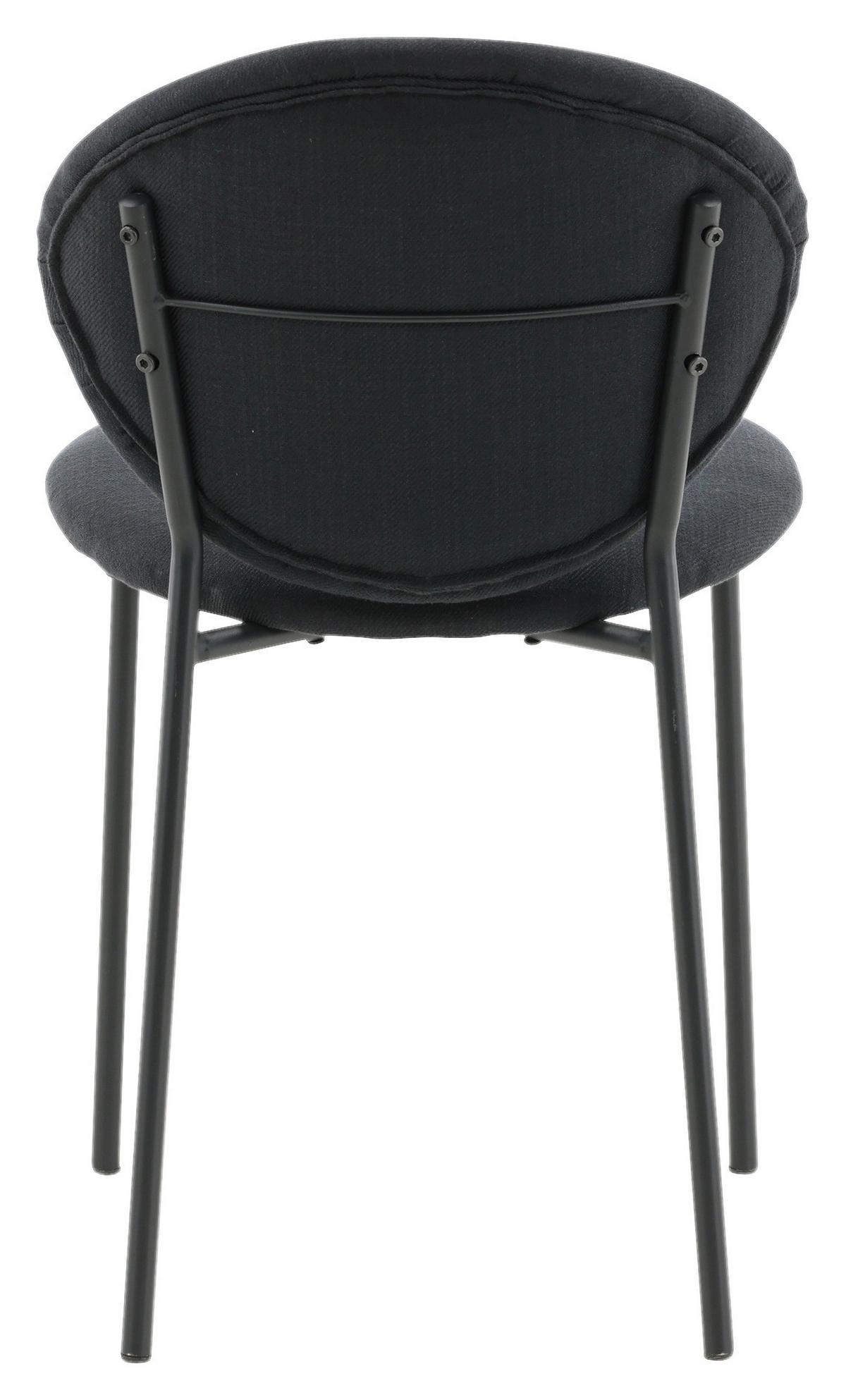 Stuhl-Set Vault - Schwarz, Design, Kunststoff/Textil (46/80/62cm) - Livetastic