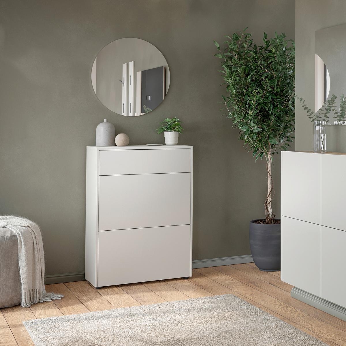 Garderobe Gw-Binetto 2-Teilig Eichefarben/Kaschmir B: 70 cm - Kaschmir/Eichefarben, Design, Holzwerkstoff (70/200/34cm) - Livetastic