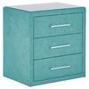 Nachtkästchen Türkis H: 60 Cm Kleopatra - Türkis, KONVENTIONELL, Holzwerkstoff/Kunststoff (56/60/41cm) - Ondega