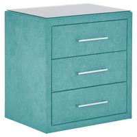 Nachtkästchen Türkis H: 60 cm Kleopatra - Türkis, KONVENTIONELL, Holzwerkstoff/Kunststoff (56/60/41cm) - Ondega