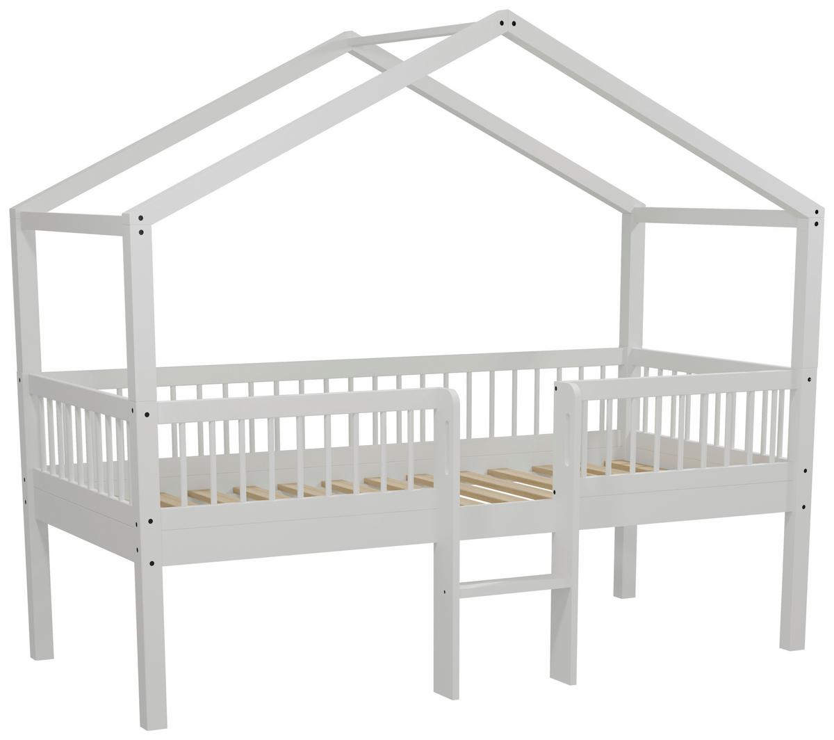 HAUSBETT Forrest Weiß 90x200cm - Weiß/Naturfarben, MODERN, Holz (90/200cm) - Vipack