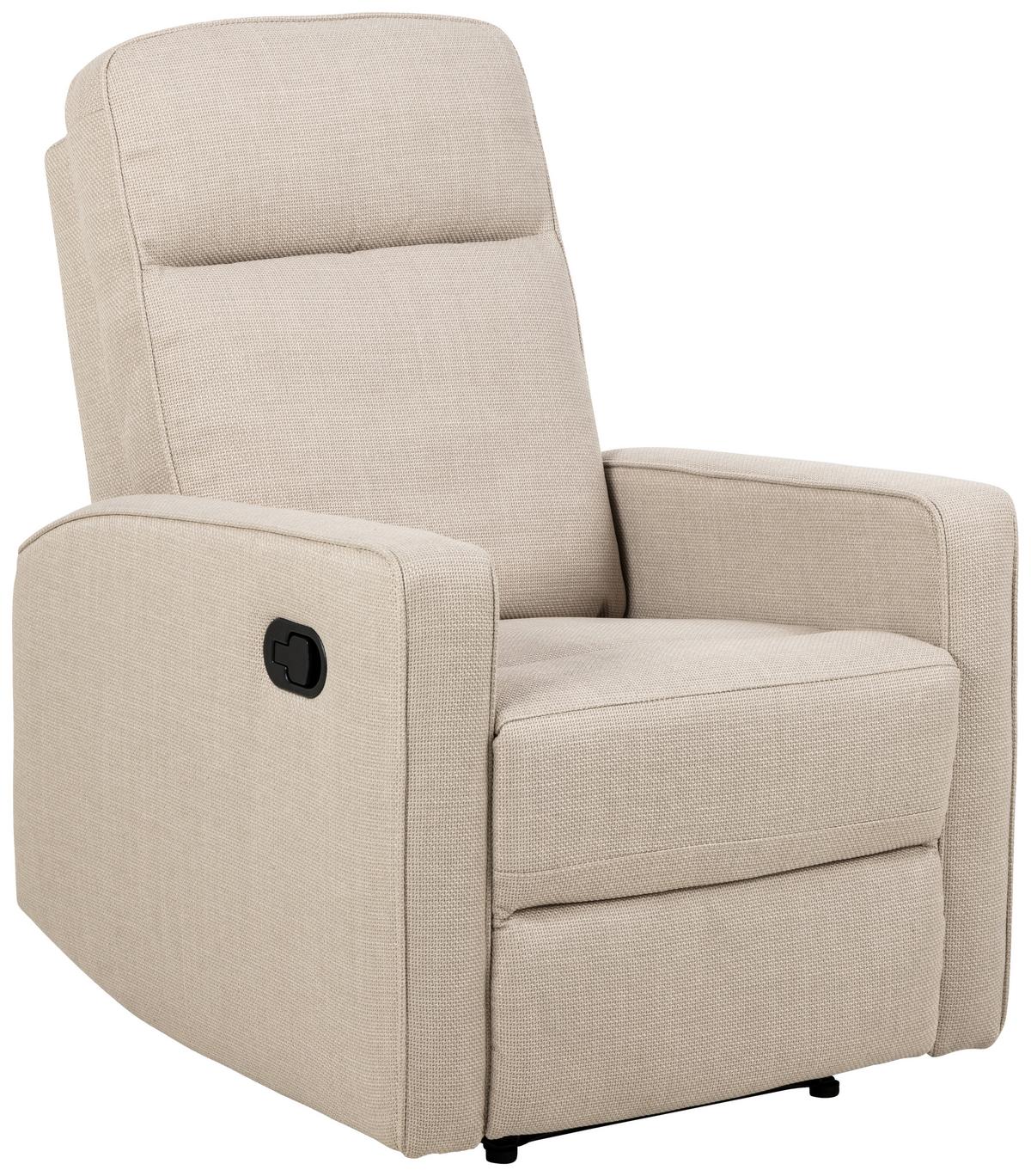 Fernsehsessel Asila - Beige/Schwarz, KONVENTIONELL, Textil (72/103/91cm) - MID.YOU